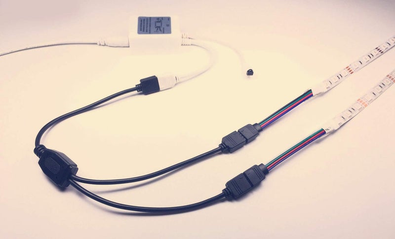 TronicsPros 2pcs 4 Pin RGB LED Strip Splitter Cable 2 Way 1 to 2 Splitter Connector SMD 5050 3528 2835 RGB LED Tape Ribbon Splitter- 12inch, Black - Image 3